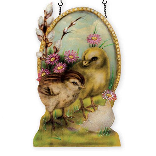 Easter Eggs Chicks Yellow Hanging Arrow Replacement Indoor/Outdoor Sign 16' NIP