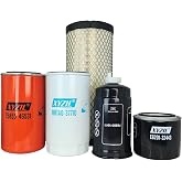 XYZIL Maintenance Filter Kit Compatible with Kioti CK3510 HST CK4010 HST Compact Tractor Lube Fuel Air HST Hydraulic Oil Filter E6201-32443 F6800-16411 E7230-11081 T2185-38031 T5855-46531