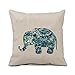 Elephant Throw Pillow Covers Cotton Linen Pillow Cases Elephant Cushion Covers Outdoors Home Pillow Covers 18x18 Inches