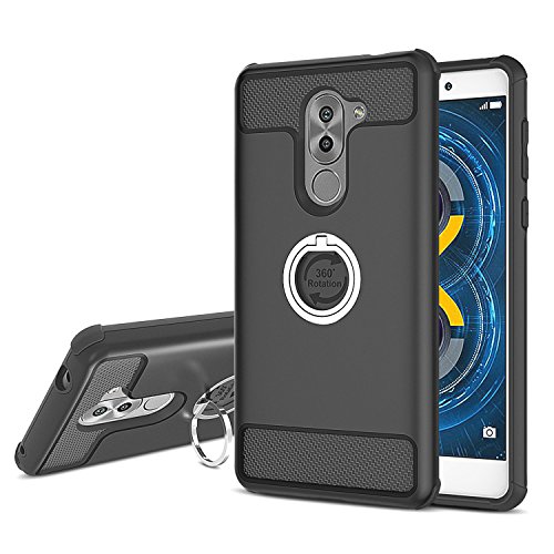 Honor 6x case with built-in stand, sparin rugged dual l…