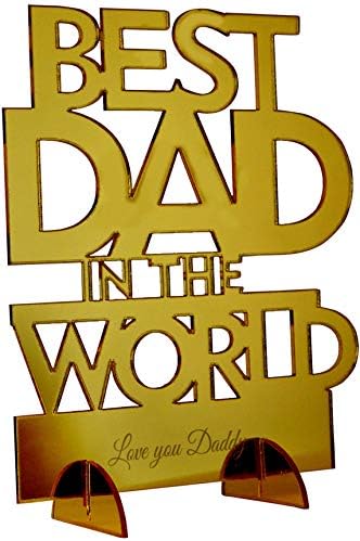 Savri"Best Dad in The World" Gift Stand for Father/Dad