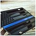 Black and Thin Blue Line American Flag License Plate - 6
