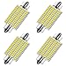 4Pcs 800 Lumens Super Bright 42mm Festoon Led Bulb, 48-EX Chipsets 569 578 211-2 212-2 DE3423 DE3425 Led Bulb for Dome lights, Xenon White