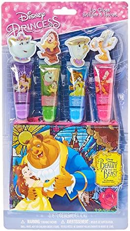 Claire's Disney's Beauty & The Beast Lip Gloss Set Girl's Blue/Green/Pink