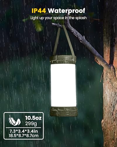 Glocusent 135 LED Ultra Bright Camping Lantern, Up to 200H, 5000mAh Camping Lights with 3 Colors & 5 Brightness, SOS, Max 1500LM, Rechargeable Lantern for Power Outages Camping Hiking Emergency