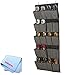 20 Pocket Hanging Shoe Organizer/Caddy In Grey/Black + Tronixpro Microfiber Cloth