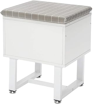 Amazon Com Cocoarm Vanity Stool Wooden Storage Bench With Comfortable Cushion Makeup Dressing Stool Padded Bench For Bedroom Bathroom Office Furniture Decor