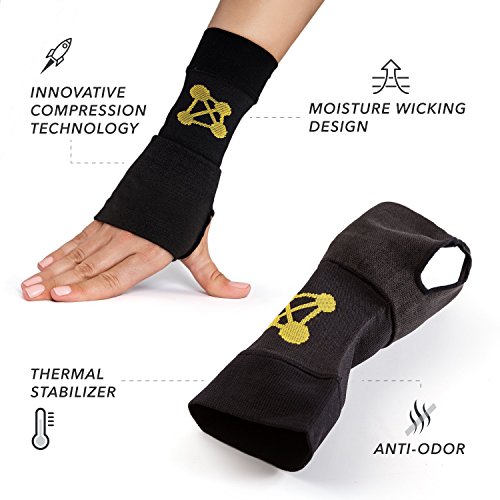 CopperJoint Copper-Infused Compression Wrist Sleeve, High-Performance Design Promotes Improved Circulation to Help Reduce Inflammation and Pain, Single Sleeve (Left, X-Large)