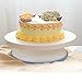 Fixget 10.8'' Cake Decorating Turntable, Rotating Cake Stand Decorating Turntable Supplies with 3 Pcs Decorating Comb/Icing Smoother + 2 Pcs Icing Spatulas with Sided & Angled