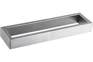 kimzcn Bathroom Towel Ring Wall Mounted Hand Towel Bar Modern Square Style Towel Rack Brushed Stainless Steel, D69018BN