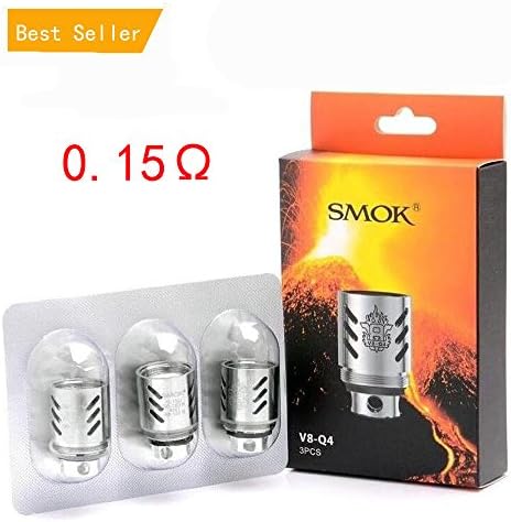 3pcs Authentic SḾOK TḞṼ8 TanḰ Ḉoils Ṽ8Q4 0.15 ohḿ Ḉoils