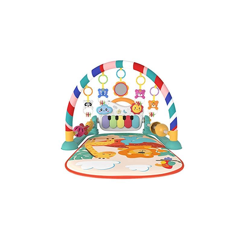 Eners Baby Gyms Play Mats Musical Activity Center Baby Piano Gym Mat Tummy Time Padded Mat for Newborn Toddler Infants…