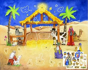 Advent Calendar - Starlit Stable Sticker Scene