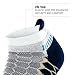Balega Silver Compression Fit Performance No Show Athletic Running Socks for Men and Women (1 Pair), White/Grey, Small