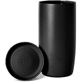 Simple Modern Travel Coffee Mug Tumbler with 360° Lid | Ceramic-Lined Insulated Stainless Steel Cold Brew Iced Coffee Cup | Gifts for Women Men Her Him | Voyager Signature | 16oz | Midnight Black