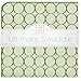 SwaddleDesigns Large Receiving Blanket, Ultimate Swaddle for Baby Boys, Girls, Softest US Cotton Flannel, Best Shower Gift, Made in USA, Pure Green Jewel Tone Mod Circles (Mom's Choice Award Winner)