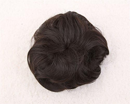 Tomorrow Lover® Scrunchie Bun Updo Hairpiece Hair Clip-on Bun Dish Hair Bun Tray Ponytail Extension Hairpiece Wig Scrunch Curly Diverse Colors (Dark Brown 5)