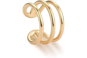 MYEARS Women Ear Cuff Earring Gold Non Pierced Ear Cartilage Clip on Wrap Hoop 14K Gold Filled Tiny Boho Beach Simple Minimalist Delicate Handmade Hypoallergenic Jewelry Gift-Sold as Single/Pair