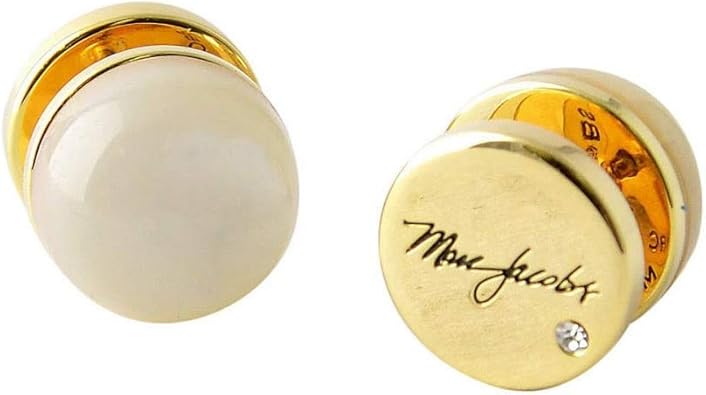 Amazon Co Jp Marc Jacobs Marc Jacobs Medallion Reversible Stud Earrings Pearl White Gold Medallion Mop Double Sided Studs Gold Parallel Import Goods M 710 Jewelry
