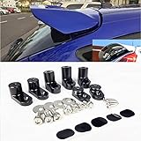 VXMOTOR Rear Wing Spoiler Riser Extender Kit Black for 2013+ Ford Focus ST 4Dr Hatchback 2014 2015 2016