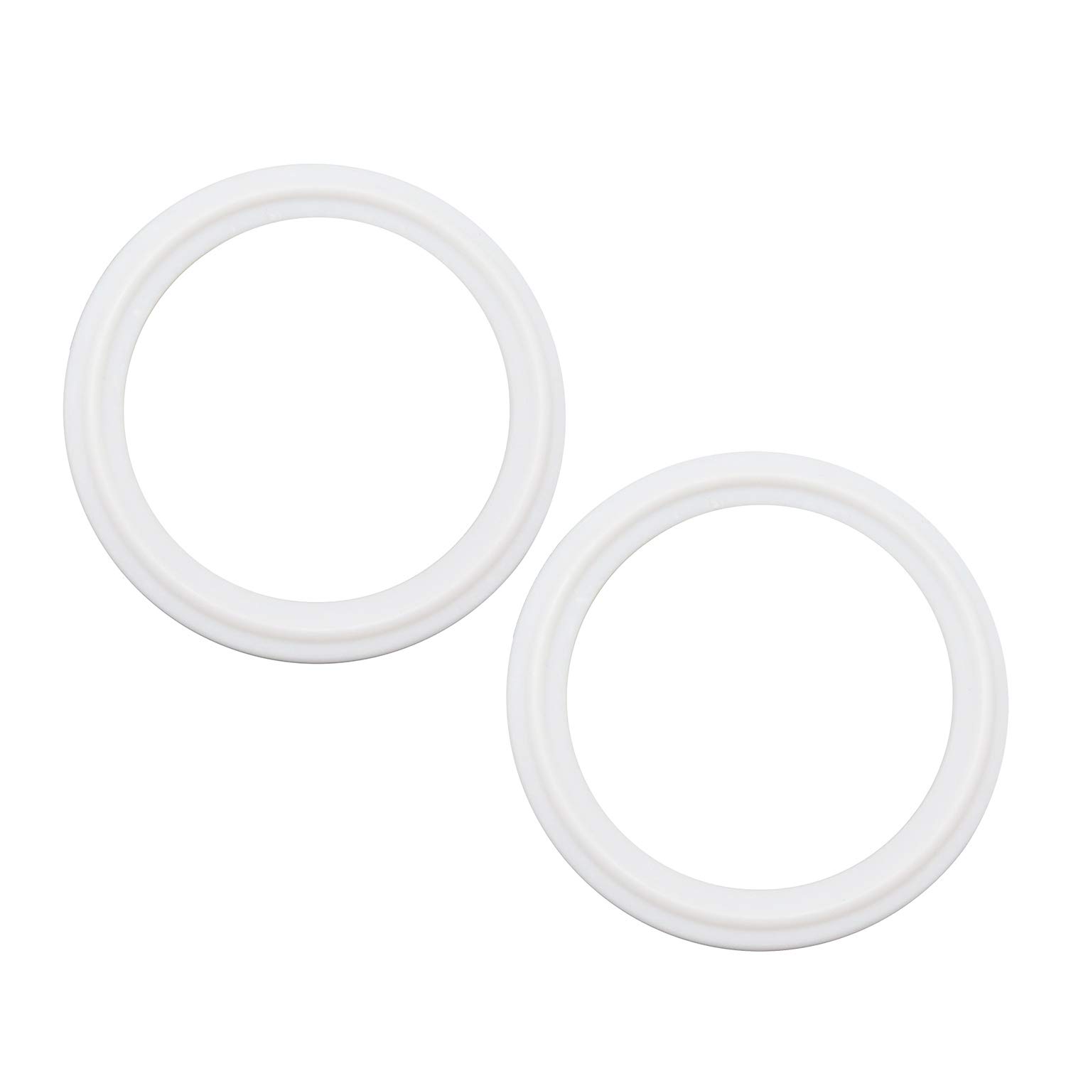 QiiMii Teflon (PTFE) Tri-Clamp Gasket O-Ring - 2 Inch Style Fits OD 64MM Sanitary Pipe Weld Ferrule (Pack of 2)