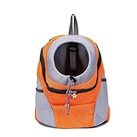 ELEAMO Pet Carrying Container Cat Carrier Backpack Dog Handbag Out Carrying Bag Dog Double Shoulder Bag Pet Travel Bag Space Capsule Pet Carrier Backpack,Orange,L