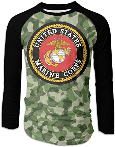 Marine Corps Men's Sleeve Raglan T-shirt Tri-Blend Shirt