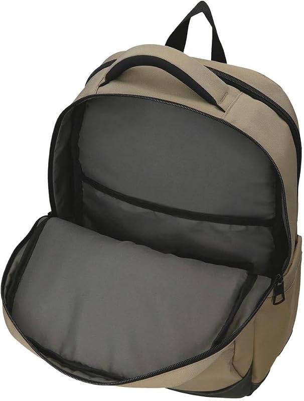 Waltford Mochila para Portátil 15,6 Pulgadas Beige 30x42x14,5 cms Poliéster con Detalles en Piel Sintética 18,27L by Joumma Bags