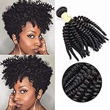 Top Hair Unprocessed Brazilian Kinky Curly Human Hair Extensions Natural Color 100g/Bundle 10 inches