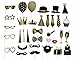 BLUE PANDA 30th Birthday Photo Booth Props - 60-Pack 30th Birthday Props for Him & Her - Black & Gold Dirty 30 Photo Props & Cocktail Favors