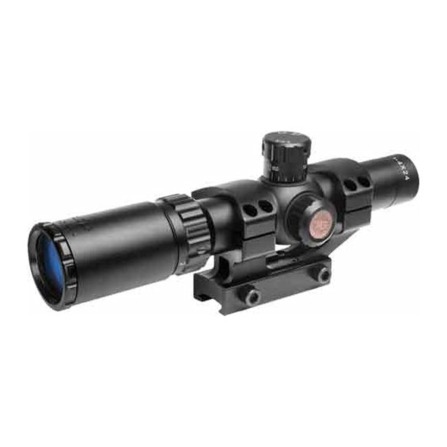 TRUGLO Tru-Brite 30 Series 1-6 x 24mm Tactical Hunting Shooting Durable Waterproof Fogproof Shock Resistant 30mm Aluminum Tube Dual-Color Illuminated Reticle Riflescope Flip-Up Lens Caps Included Image