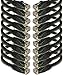 iMBAPrice 1' Cat5e Network Ethernet Patch Cable, 10 Pack, Black (IMBA-CAT5-01BK-10PK) primary