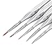 Detail Paint Brushes Set Artist Paint Brushes Painting Supplies for Art Watercolor Acrylics Oil, 5 Pieces (Silver)