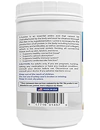 Mejor Naturals Lisina en polvo, 1 libra – 100% puro