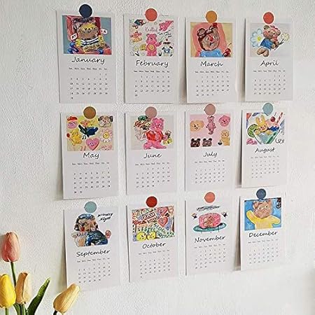 Amazon 油絵はがき韓国暦装飾カードセットdiy寝室フォトステーショナリーアクセサリー12枚21 ポストカード 絵柄付はがき 文房具 オフィス用品