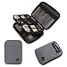 BAGSMART Electronic Organizer Double-Layer Travel Cable Organizer Electronics Accessories Cases for Cables, iPhone, Kindle, Grey primary