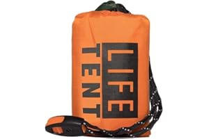 Gorilley Outdoor Insulated Emergency Tent 2 Person Waterproof Emergency Life Saving Insulated Includes Life Whistle Ripstop T