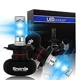 Snorda H4 LED Headlight Bulb, 8000 Lumens ultra-bright 9003 headlight bulb Conversion Kit with CSP Chips to replace High Beam, Low Beam and Fog Bulb (white 6500K)-2 packs