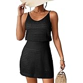 Dokotoo Summer Crochet Hollow Out Knit Beach Bathing Suit Swim Cover Ups Cruise Outfits Vacation Dresses for Women 2026