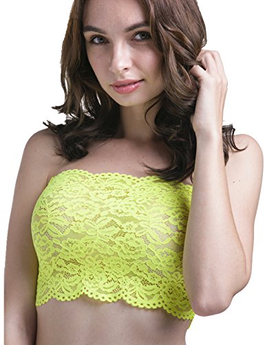 Womens Plus Size Floral Lace Unlined Stretchy Strapless See