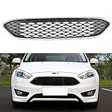 MotorFansClub for Ford Focus 2015 2016 Chrome Upper Centre Grille Front Bumper ABS Grill Cover