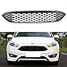 MotorFansClub for Ford Focus 2015 2016 Chrome Upper Centre Grille Front Bumper ABS Grill Cover