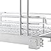 Household Essentials Glidez Multipurpose Chrome-Plated Steel Pull-Out/Slide-Out Storage Organizer for Under Sink or Under Cabinet Use - 2-Tier Design - Fits Standard Size Cabinet or Shelf, Chrome