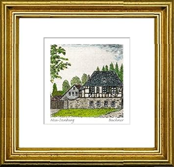 Kunstverlag Christoph Falk Hand Colored Etching Neu Isenburg