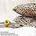 CARRIE HOME Soft Plush Leopard Print Faux Fur Lumbar Pillow Covers for Home Couch Sofa (Set of 2, 12x20 inch)