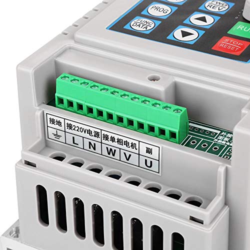 Variable Frequency Drive 220VAC VFD Speed Controller for Single-Phase 0.45kW AC Motor