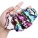 Sequin Keychain Cat Shape, Outee 30 Pcs Flip Sequin Keychain Hanging Key Chain 6 Different Colors Decoration Party Favors Supplies Gift for Kids Adults