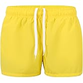 Gleemyth 3 Inch Mens Swim Shorts Quick Dry Short Swim Trunks for Men Summer Suits