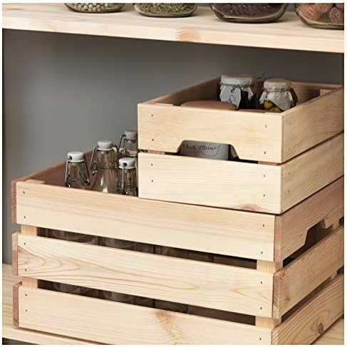 IKEA ASIA KNAGGLIG - Caja de madera de pino: Amazon.es: Hogar