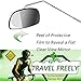 Bike Eye Glasses Rearview Mirror, 1Pcs Lightweight Biking Winter Mirrors Clear Mountain Bicycle Helmet Rear Mirrors for Cycling, Hiking, Bike Accessories, Black and Silver